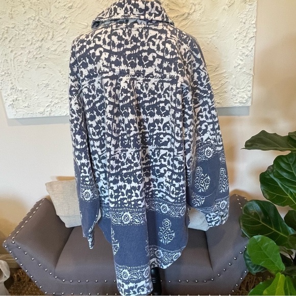 Free People Women's Ruby Navy Combo Shacket Jacket Size Medium NWT - Picture 6 of 10